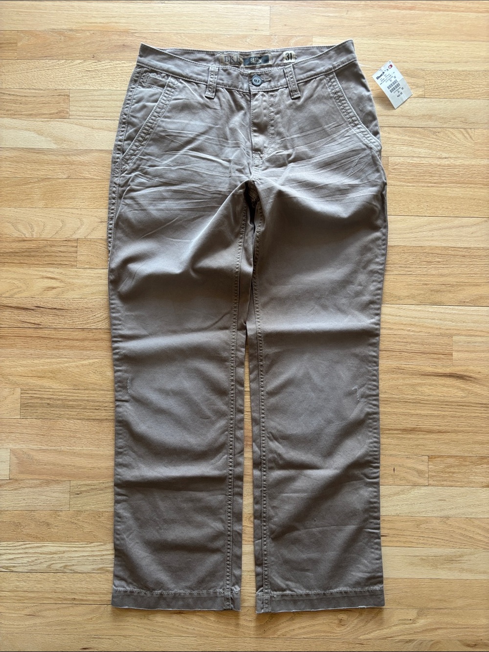 NWT BKE Baron Uniform Pant Men's 31x32 Relaxed-Fit Khaki Beige #ABM1800